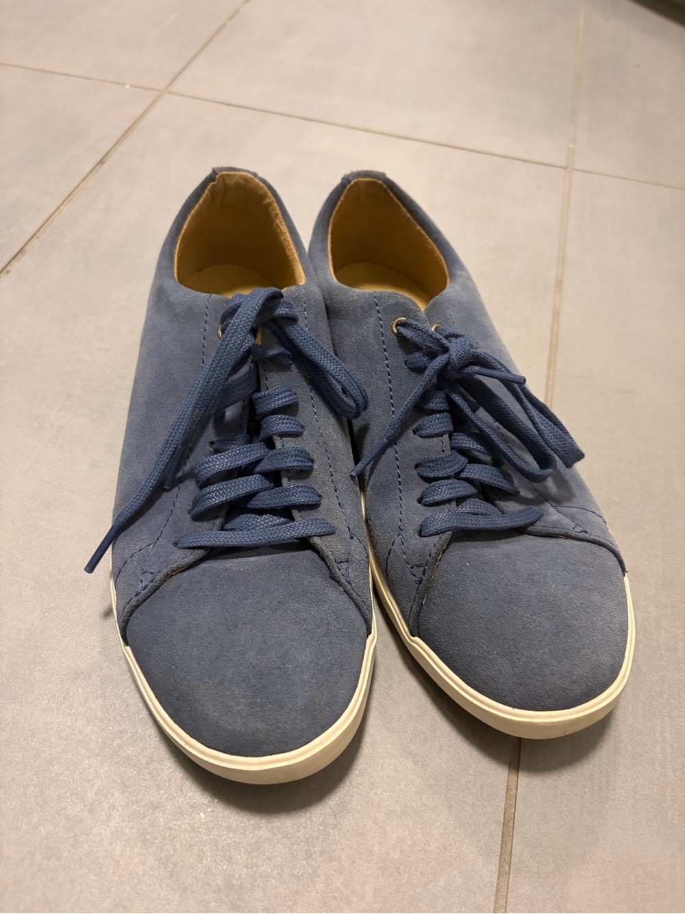 Women’s Cole Haan Blue Casual Suede Lace-Up Sneakers